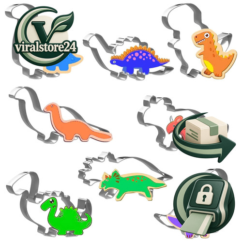 Dinosaurier ausstechform set - ausstechform, 8