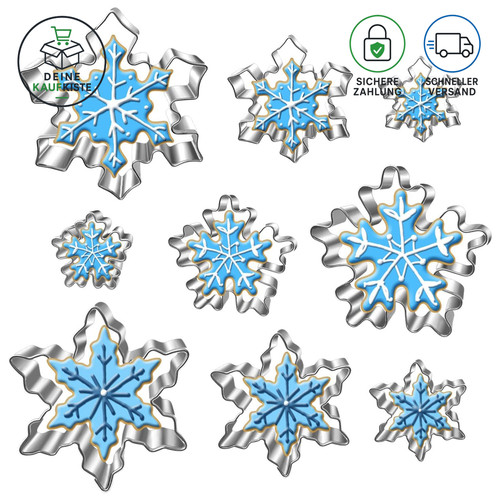 Schneeflocken ausstecher set - schneeflocken,